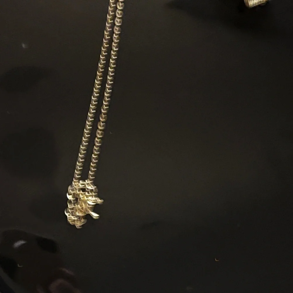 Vintage Gold and light green light pink Hot Air Balloon Necklace - Picture 5 of 7